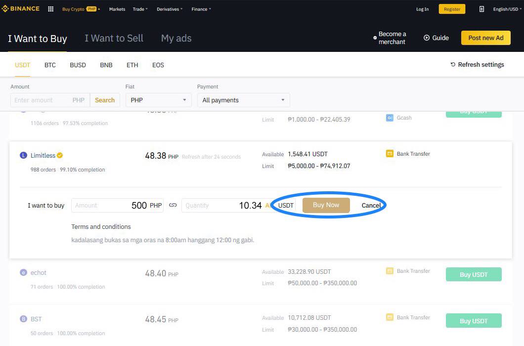 How To Use Binance P2P To Buy Bitcoin USDT In The Philippines